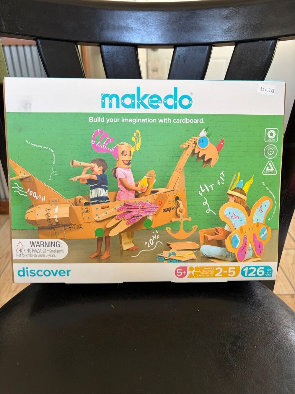 NEW IN BOX Makedo Discover Kit 126 Piece Cardboard Construction STEM Toy Ages 5+